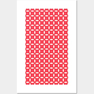 Red & White Geometric Designs for Every Space Posters and Art